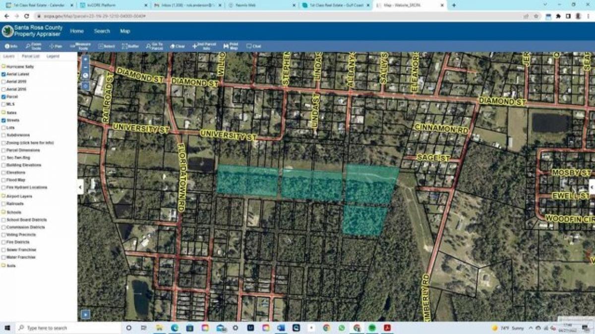 Picture of Residential Land For Sale in Pace, Florida, United States