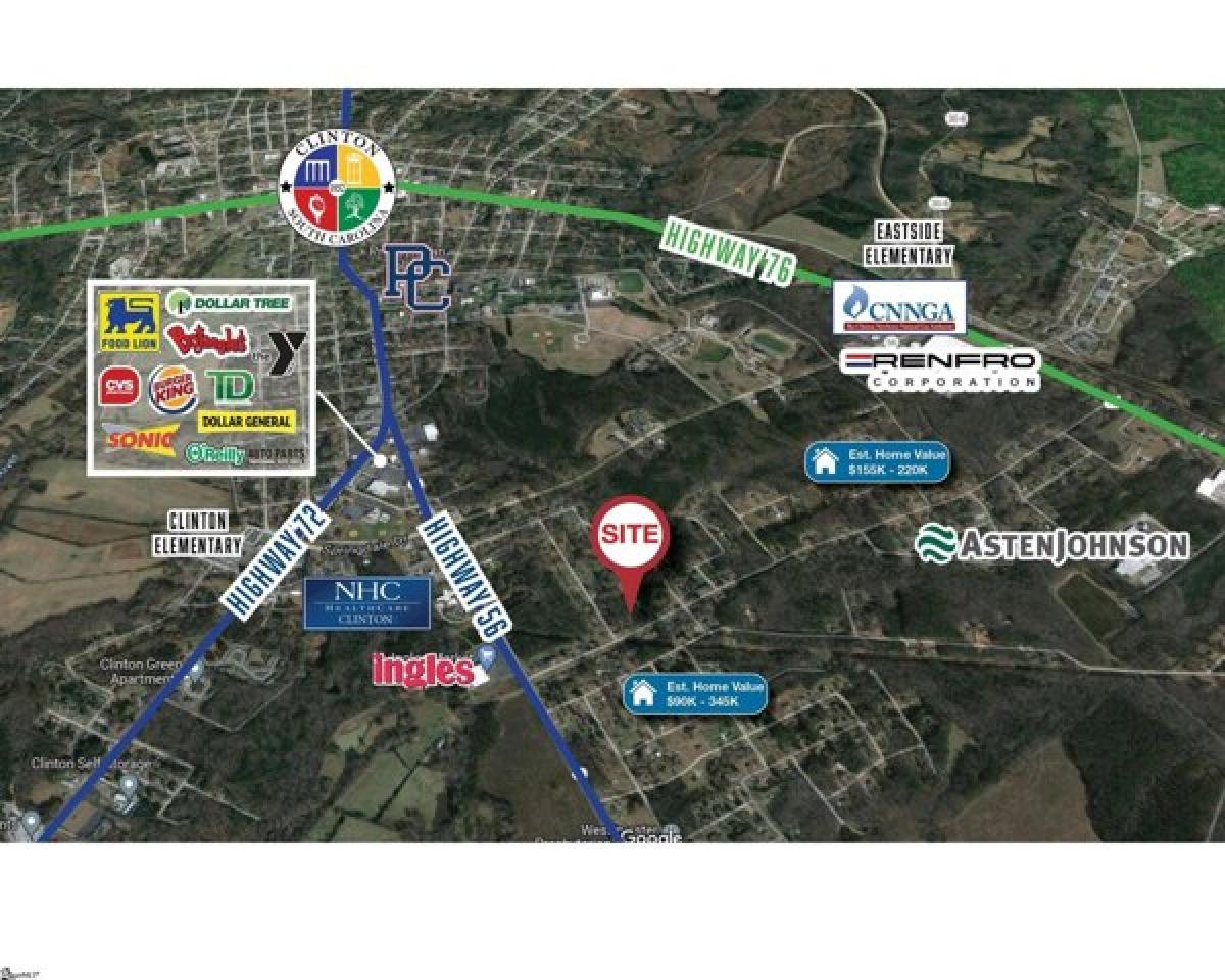 Picture of Residential Land For Sale in Clinton, South Carolina, United States