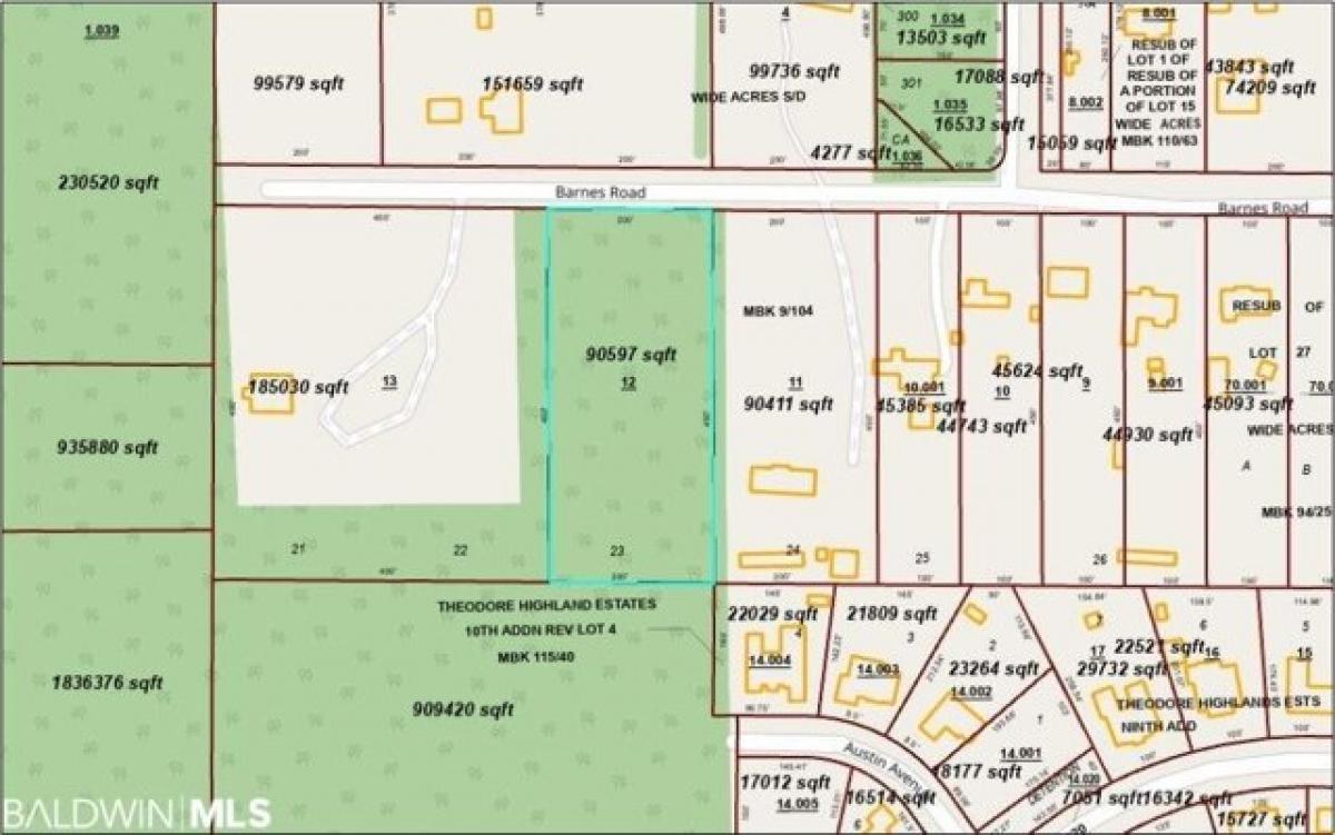 Picture of Residential Land For Sale in Theodore, Alabama, United States