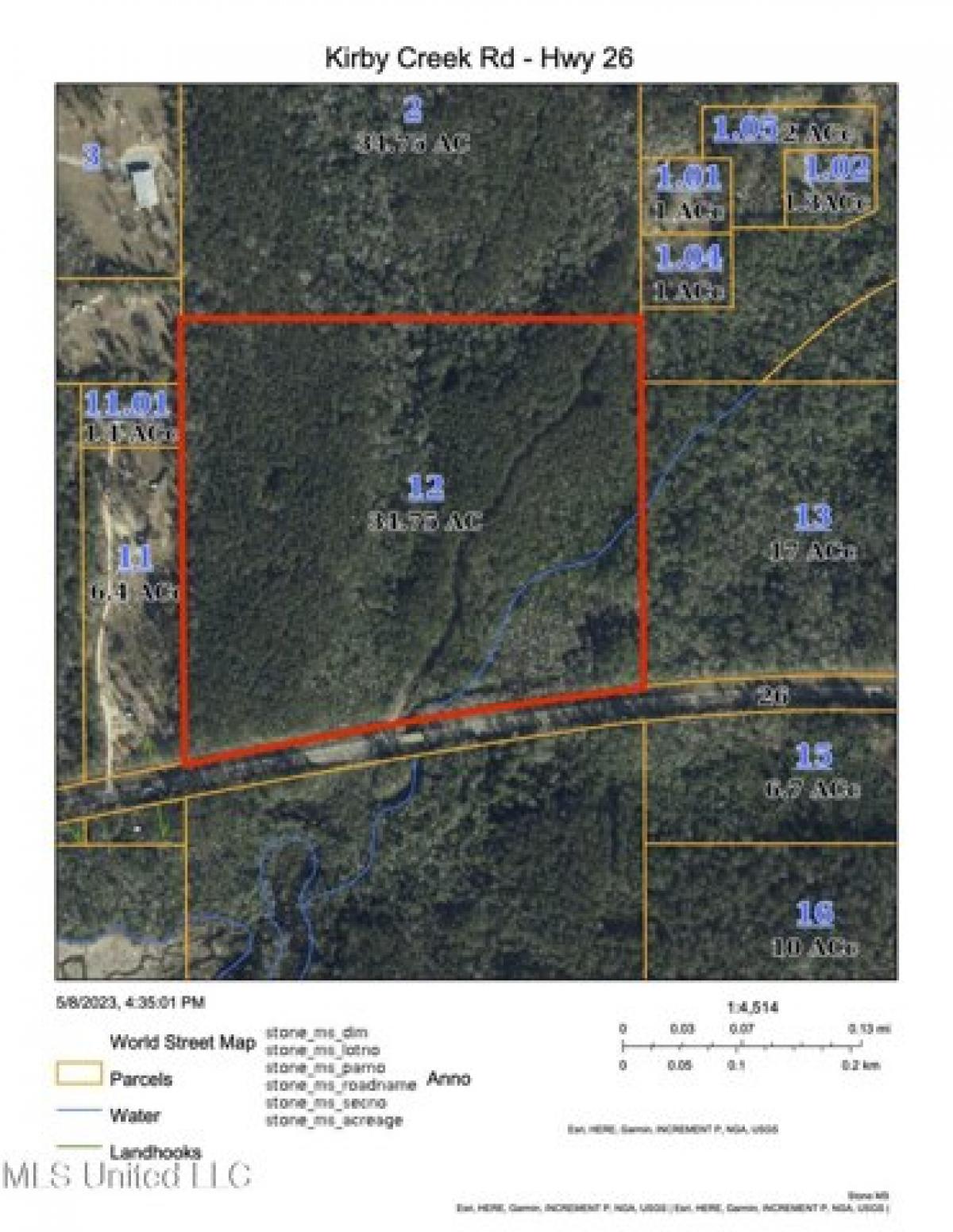 Picture of Residential Land For Sale in Wiggins, Mississippi, United States