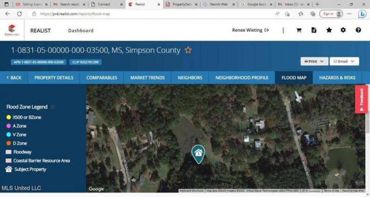 Picture of Residential Land For Sale in Florence, Mississippi, United States