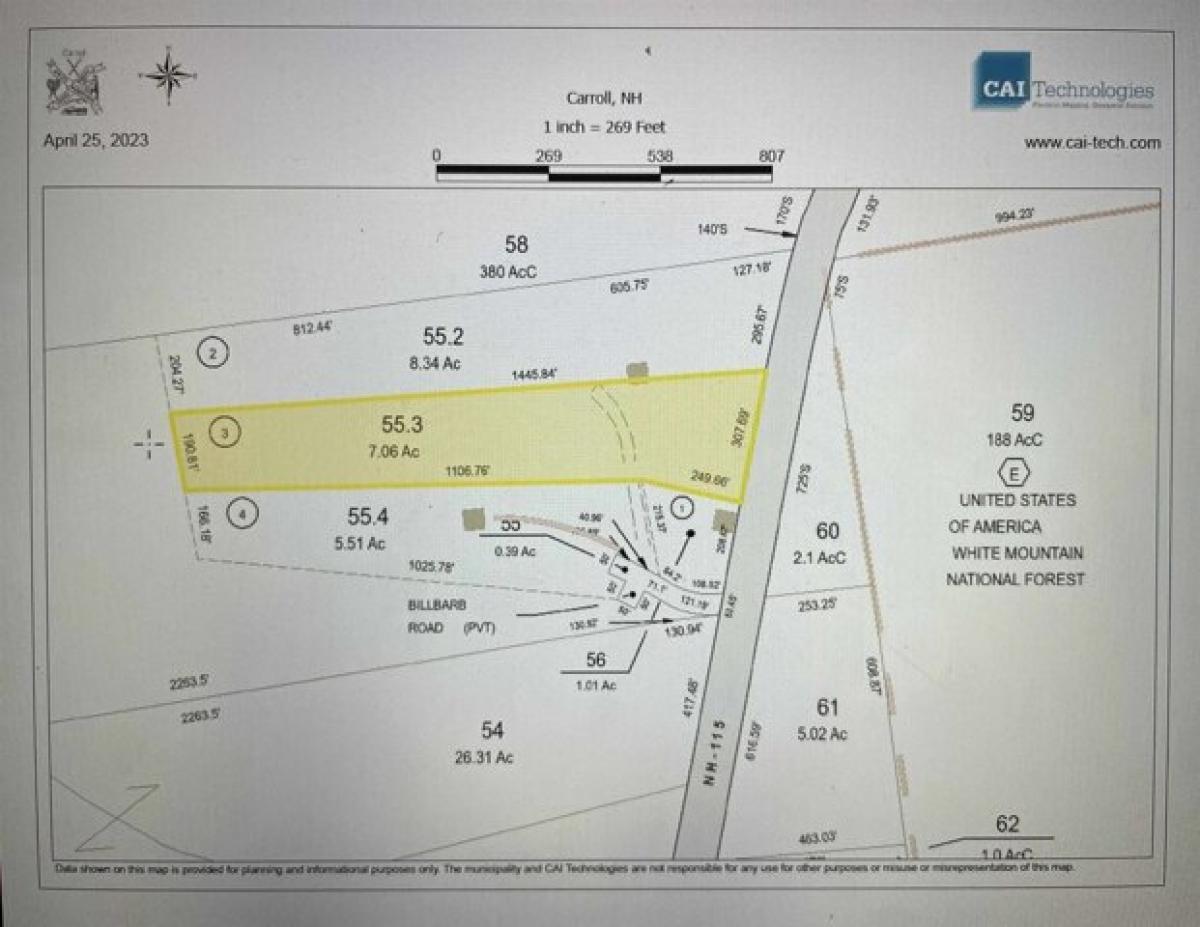 Picture of Residential Land For Sale in Carroll, New Hampshire, United States