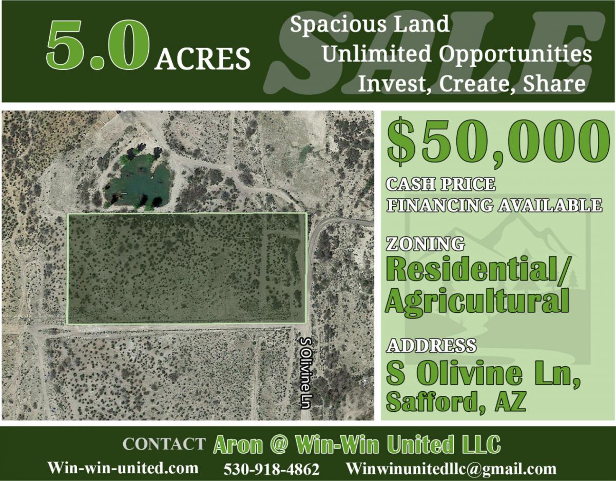 Picture of Residential Land For Sale in Safford, Arizona, United States