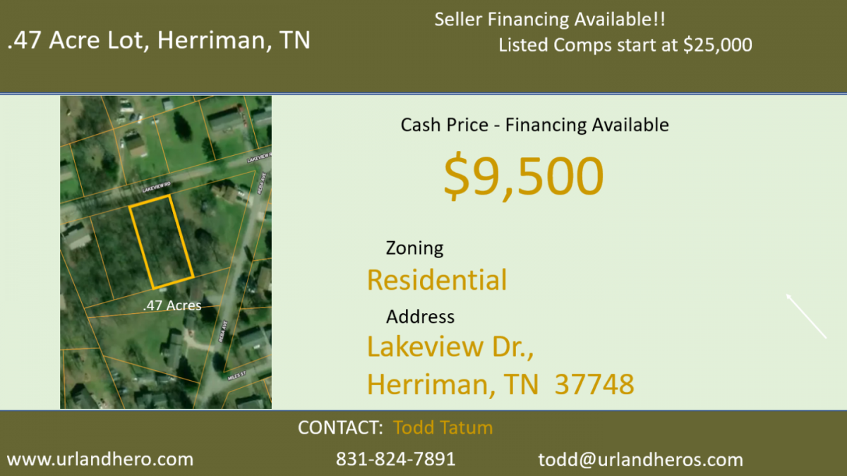 Picture of Residential Land For Sale in Harriman, Tennessee, United States