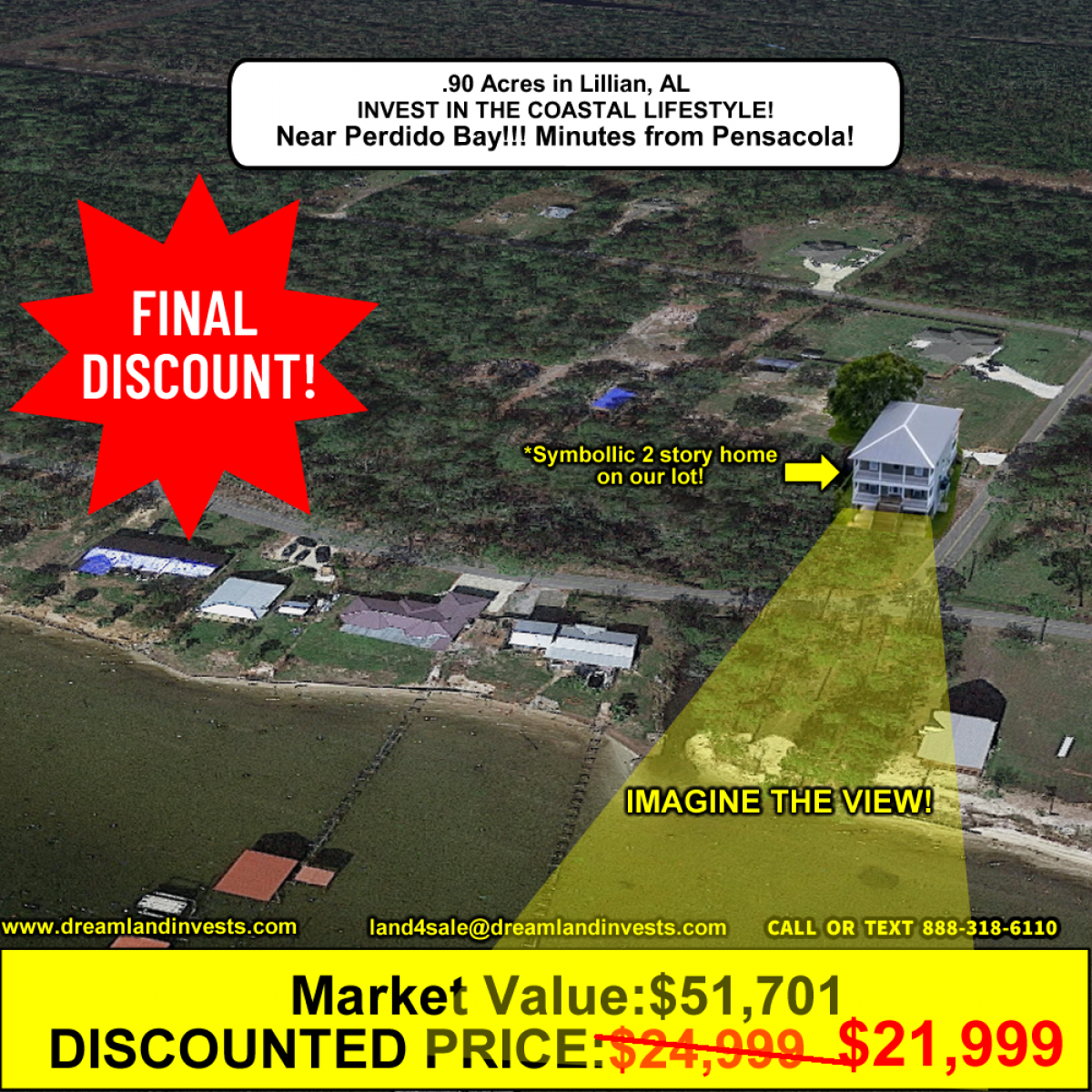 Picture of Residential Land For Sale in Lillian, Alabama, United States