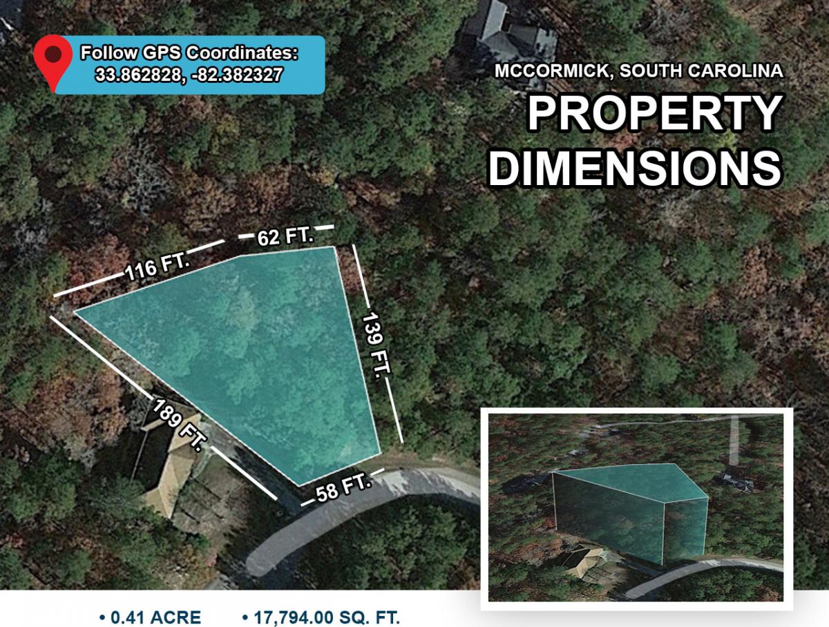 Picture of Residential Land For Sale in Mccormick, South Carolina, United States