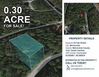 Residential Land For Sale in Mccormick, South Carolina