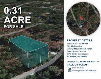 Residential Land For Sale in Mccormick, South Carolina