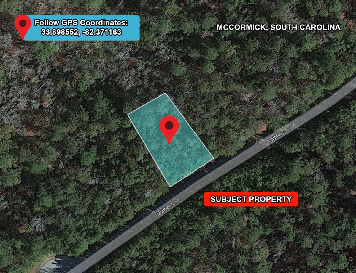 Picture of Residential Land For Sale in Mccormick, South Carolina, United States