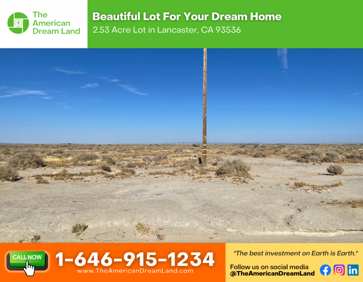 Picture of Residential Land For Sale in Lancaster, California, United States