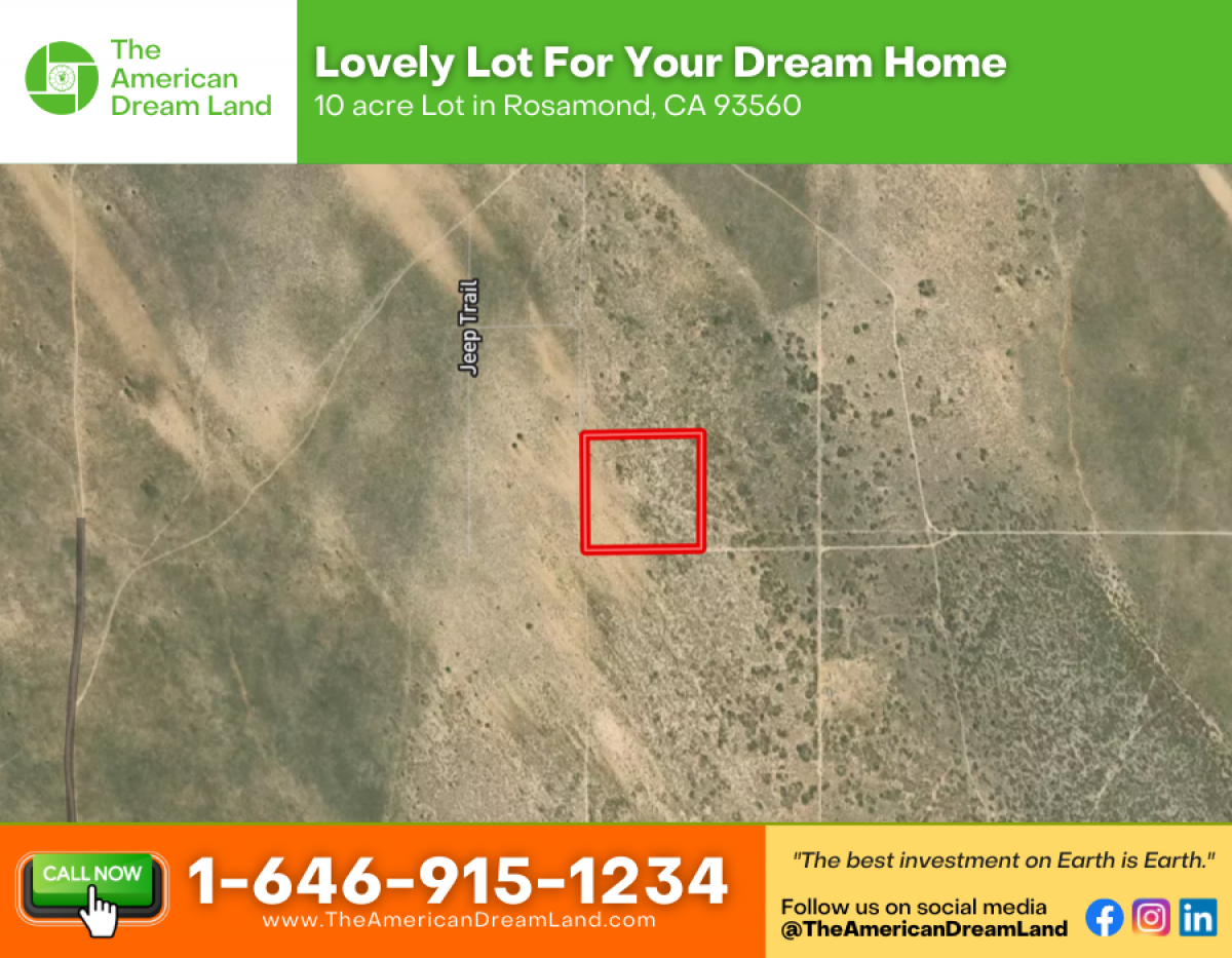 Picture of Residential Land For Sale in Rosamond, California, United States