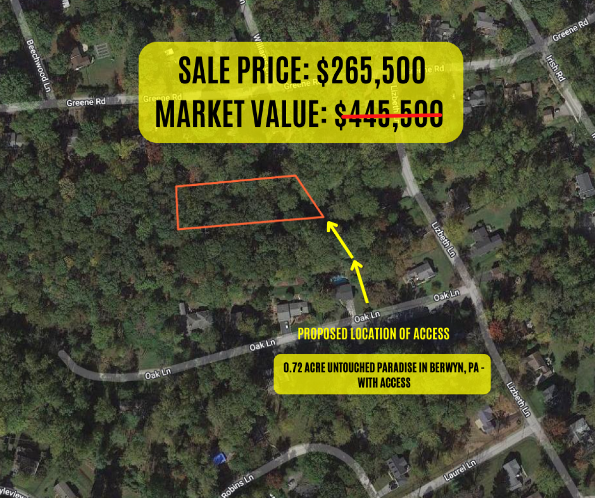 Picture of Residential Land For Sale in Berwyn, Pennsylvania, United States