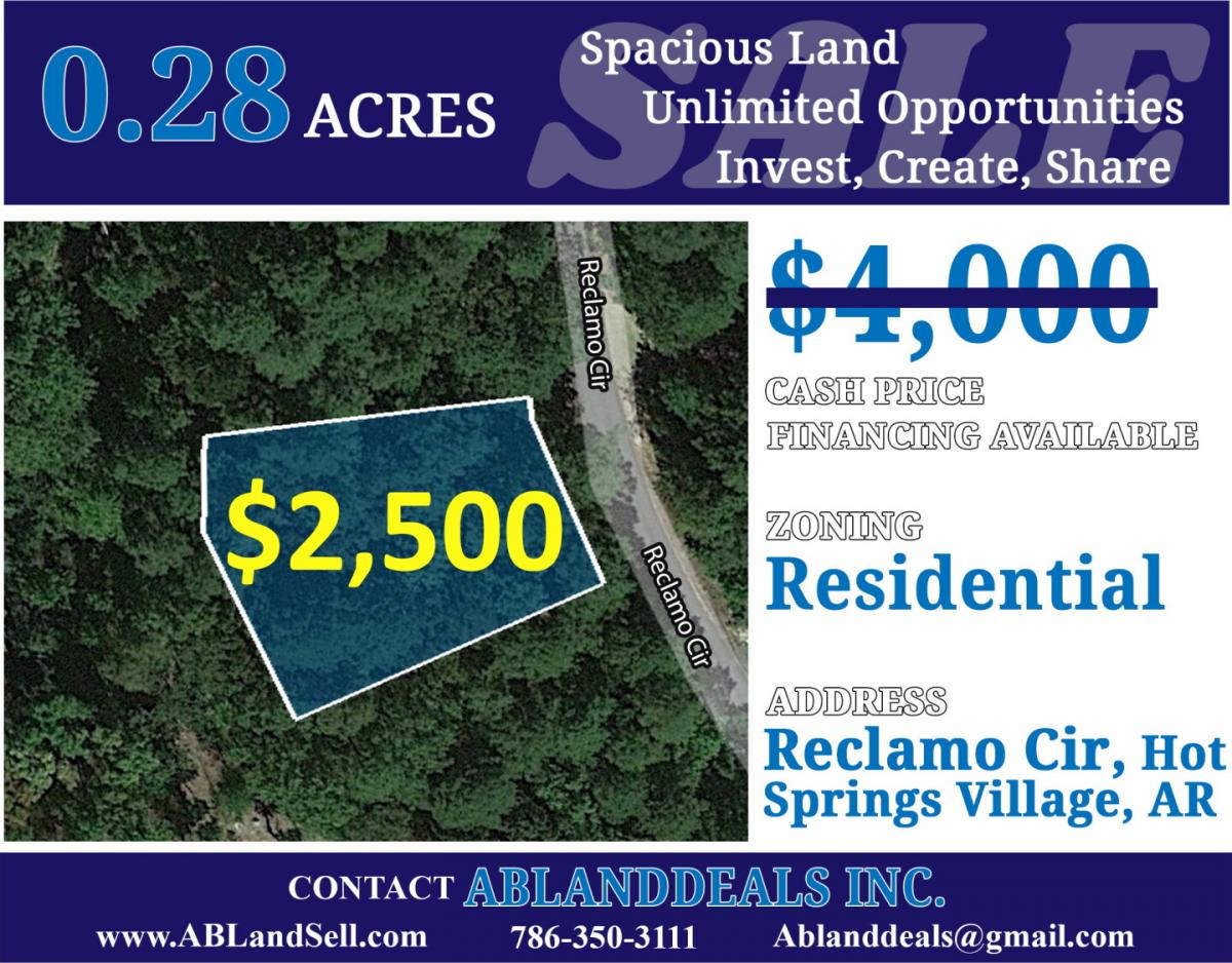 Picture of Residential Land For Sale in Hot Springs Village, Arkansas, United States