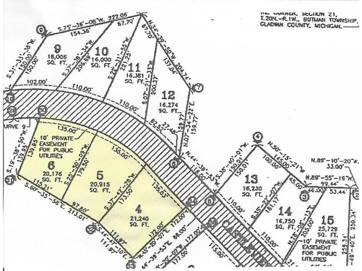 Picture of Residential Land For Sale in Gladwin, Michigan, United States