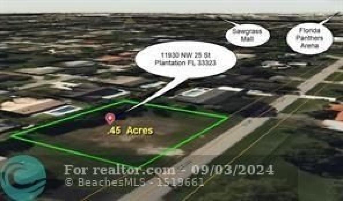 Picture of Residential Land For Sale in Plantation, Florida, United States