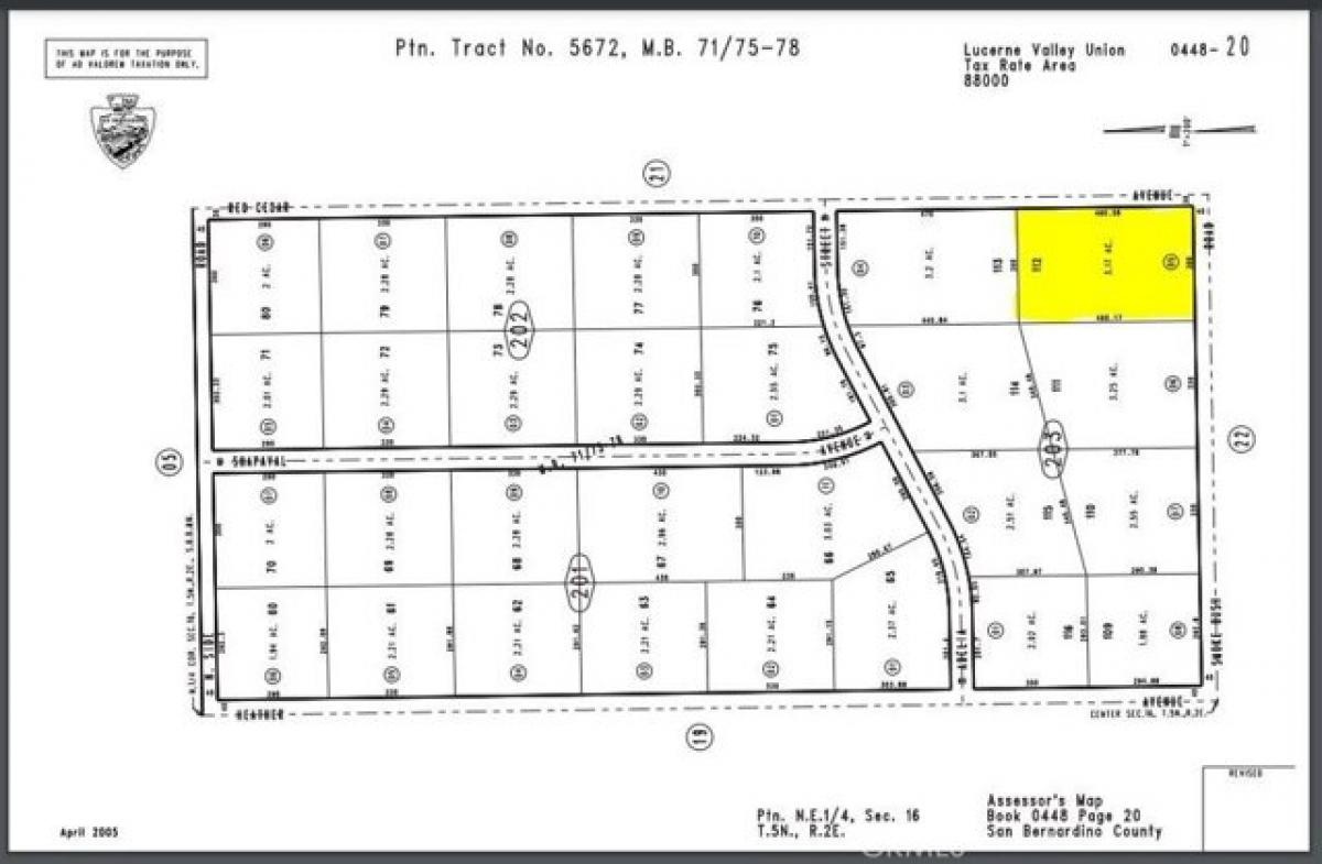 Picture of Residential Land For Sale in Lucerne Valley, California, United States