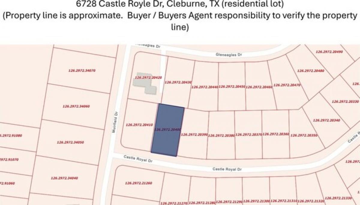 Picture of Residential Land For Sale in Cleburne, Texas, United States