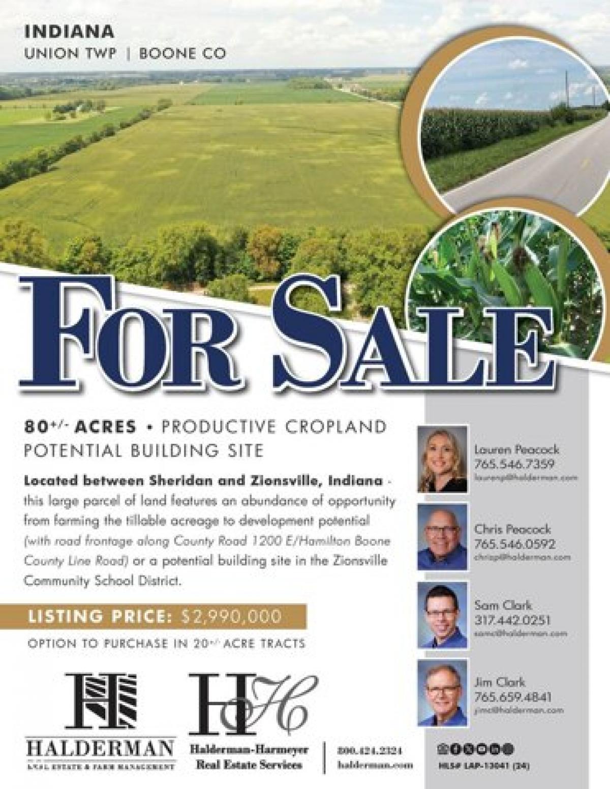 Picture of Residential Land For Sale in Zionsville, Indiana, United States