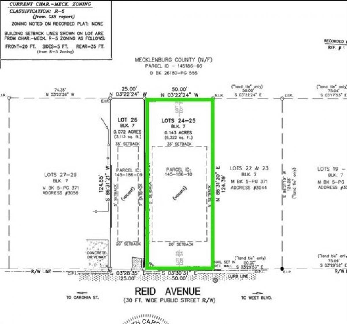 Picture of Residential Land For Sale in Charlotte, North Carolina, United States