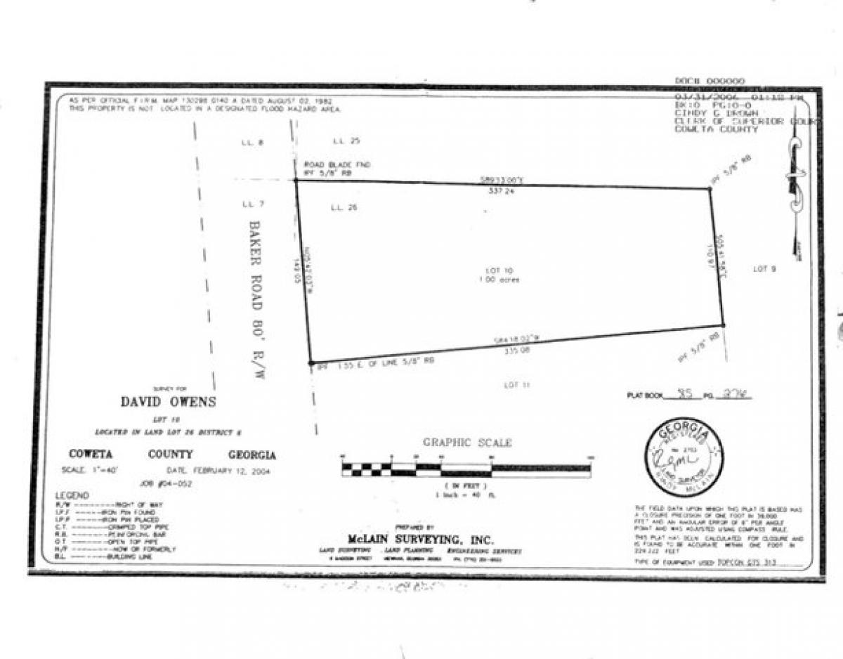 Picture of Residential Land For Sale in Newnan, Georgia, United States