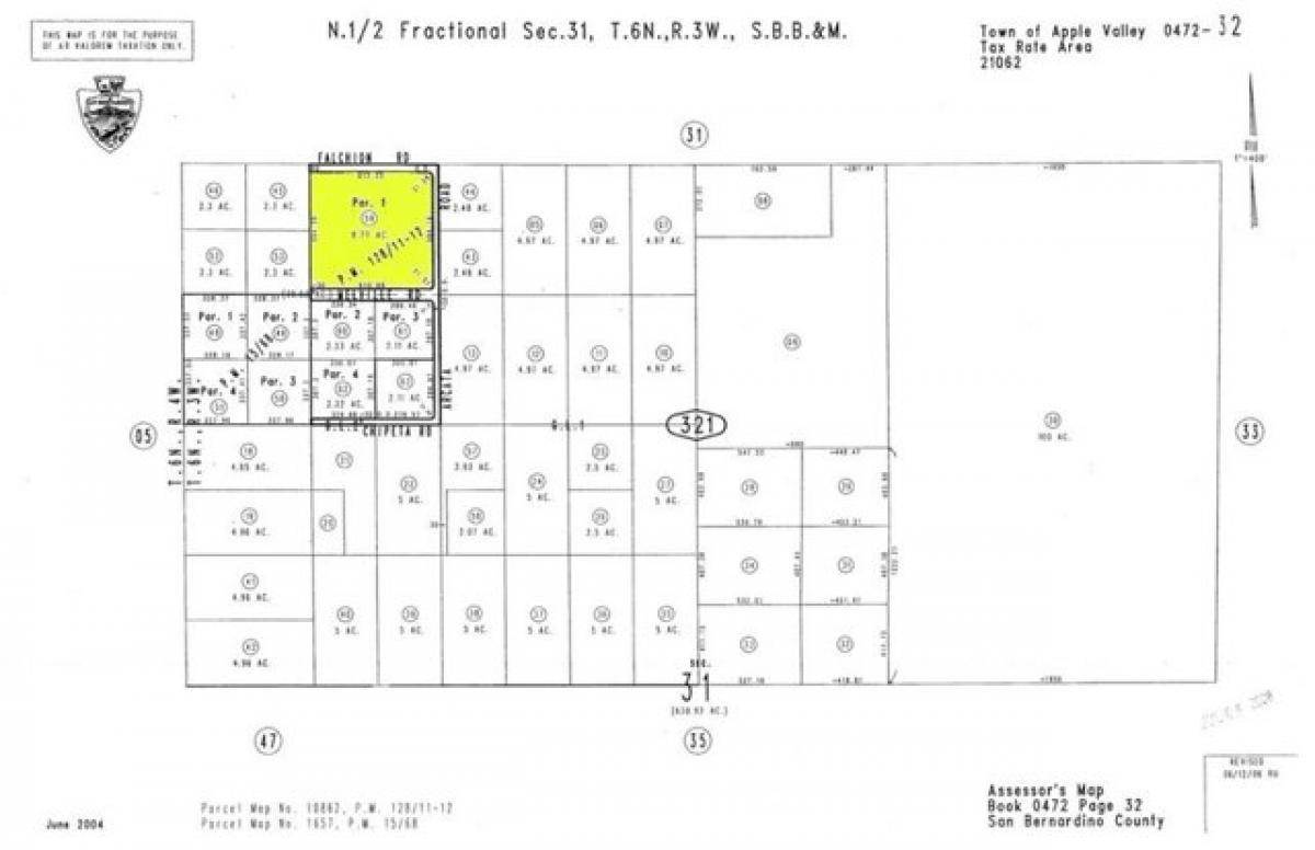 Picture of Residential Land For Sale in Apple Valley, California, United States