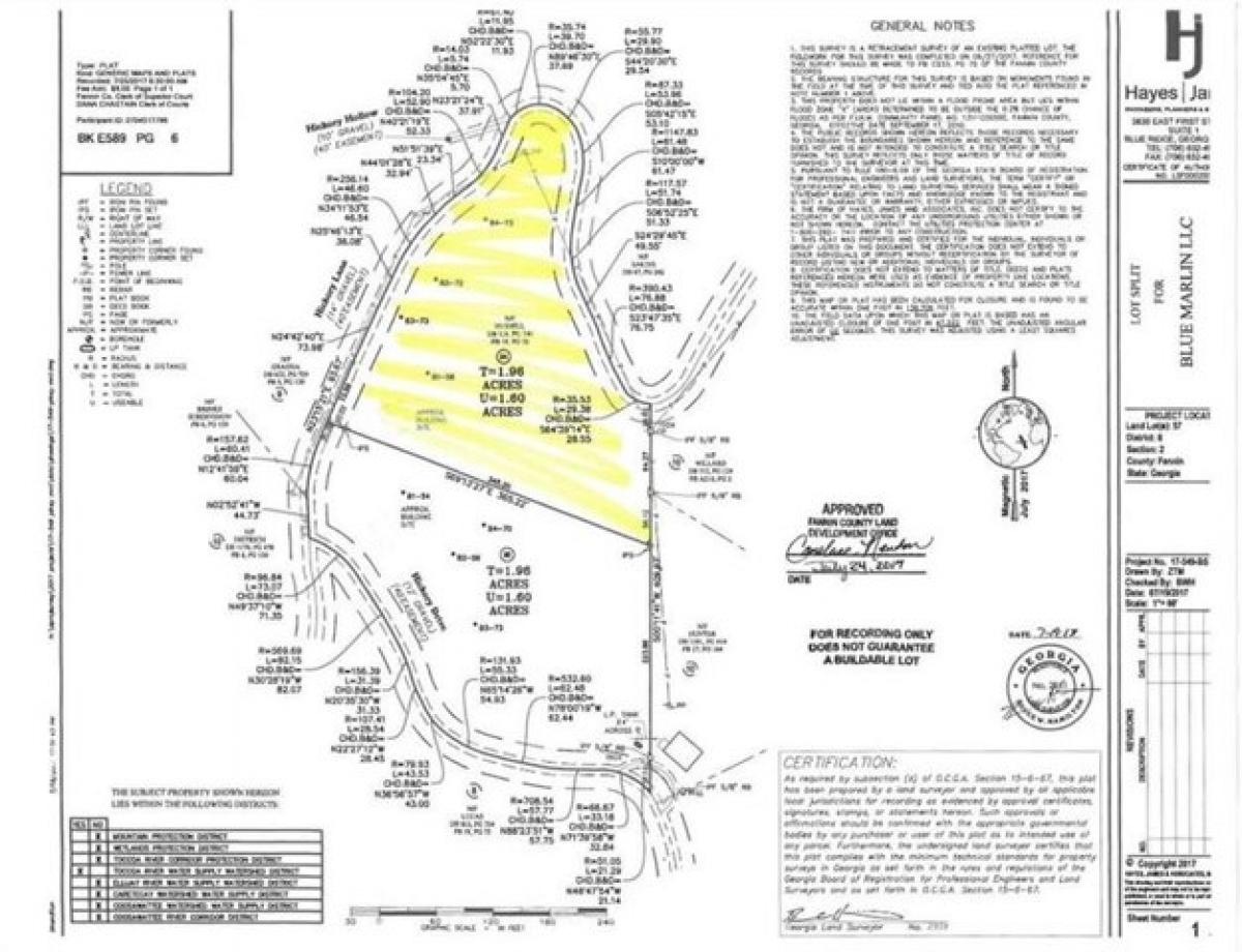 Picture of Residential Land For Sale in Mineral Bluff, Georgia, United States