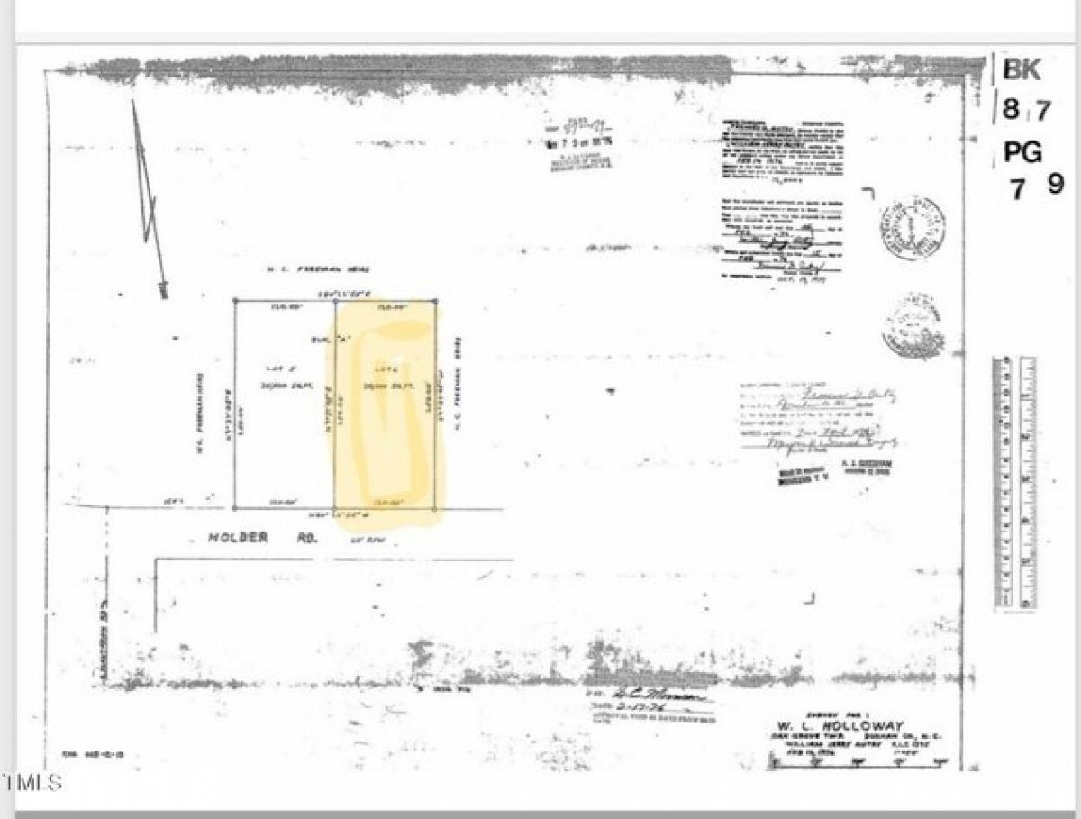 Picture of Residential Land For Sale in Durham, North Carolina, United States