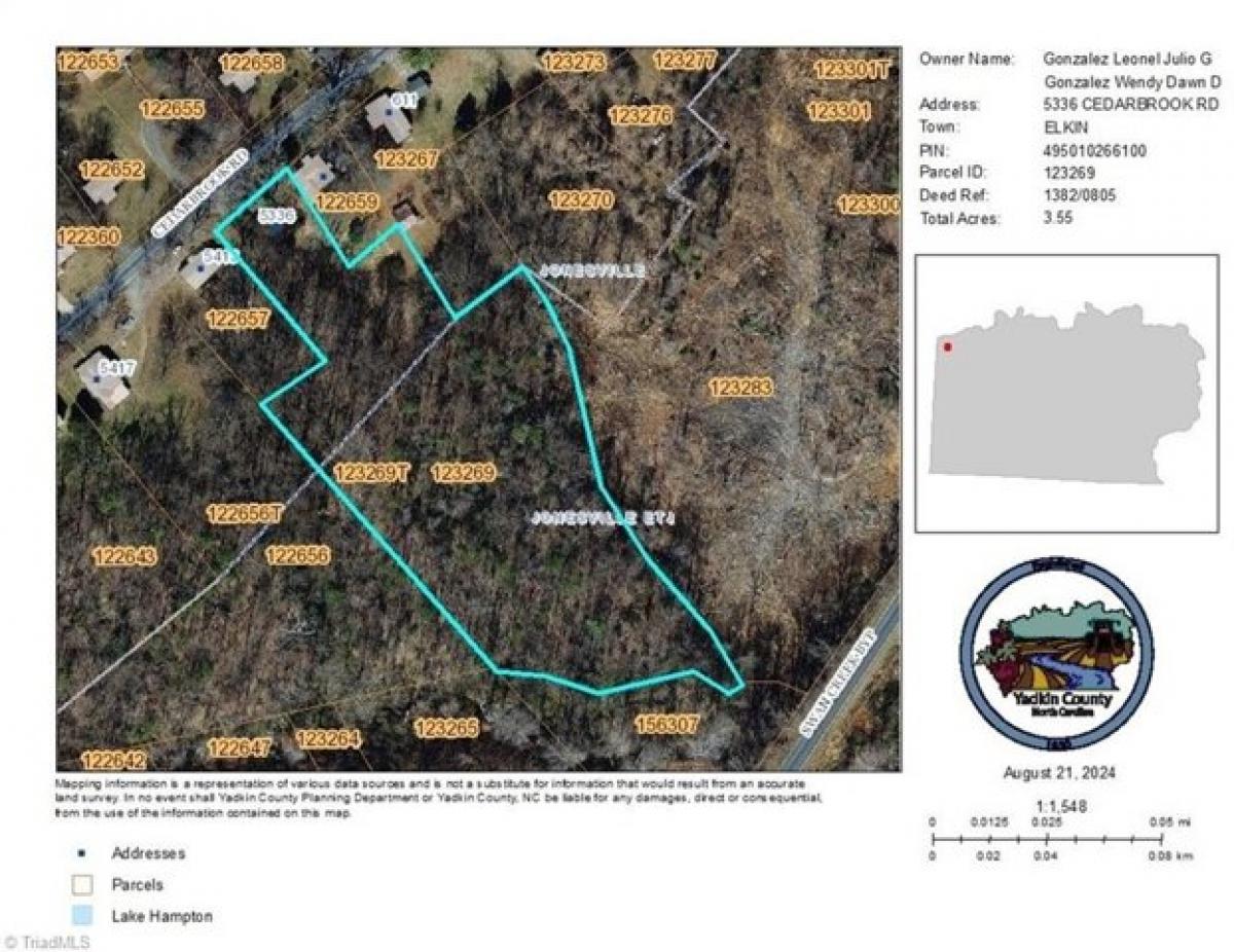 Picture of Residential Land For Sale in Jonesville, North Carolina, United States