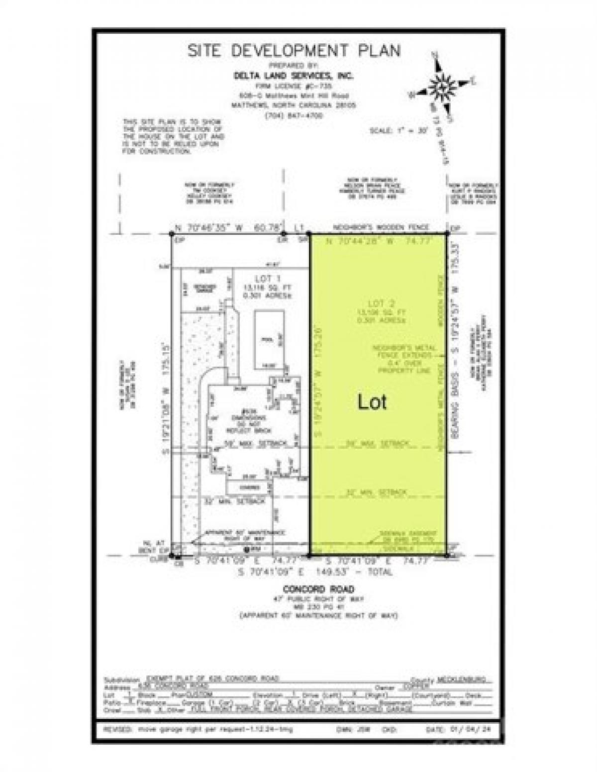 Picture of Residential Land For Sale in Davidson, North Carolina, United States