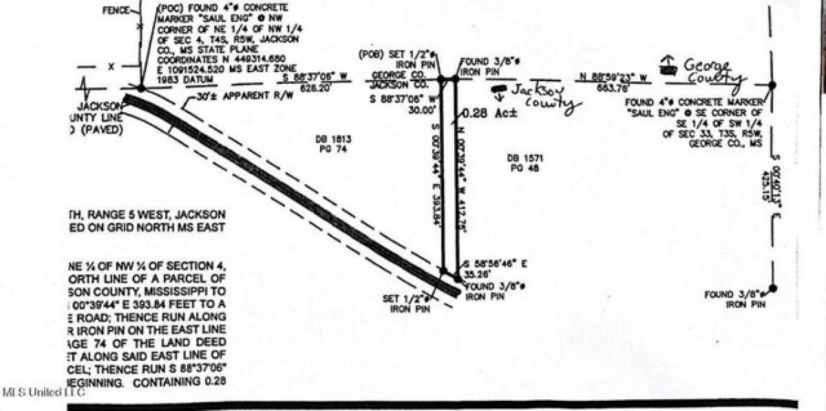 Picture of Residential Land For Sale in Lucedale, Mississippi, United States