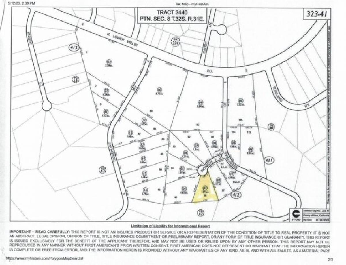 Picture of Residential Land For Sale in Tehachapi, California, United States