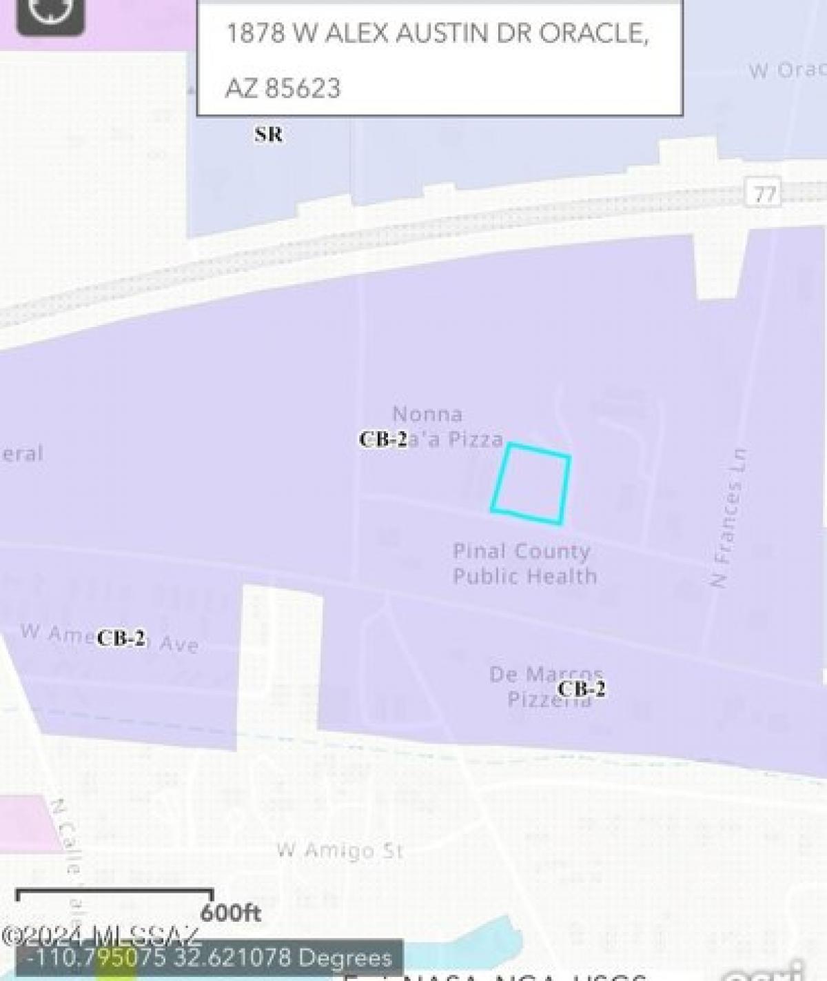 Picture of Residential Land For Sale in Oracle, Arizona, United States