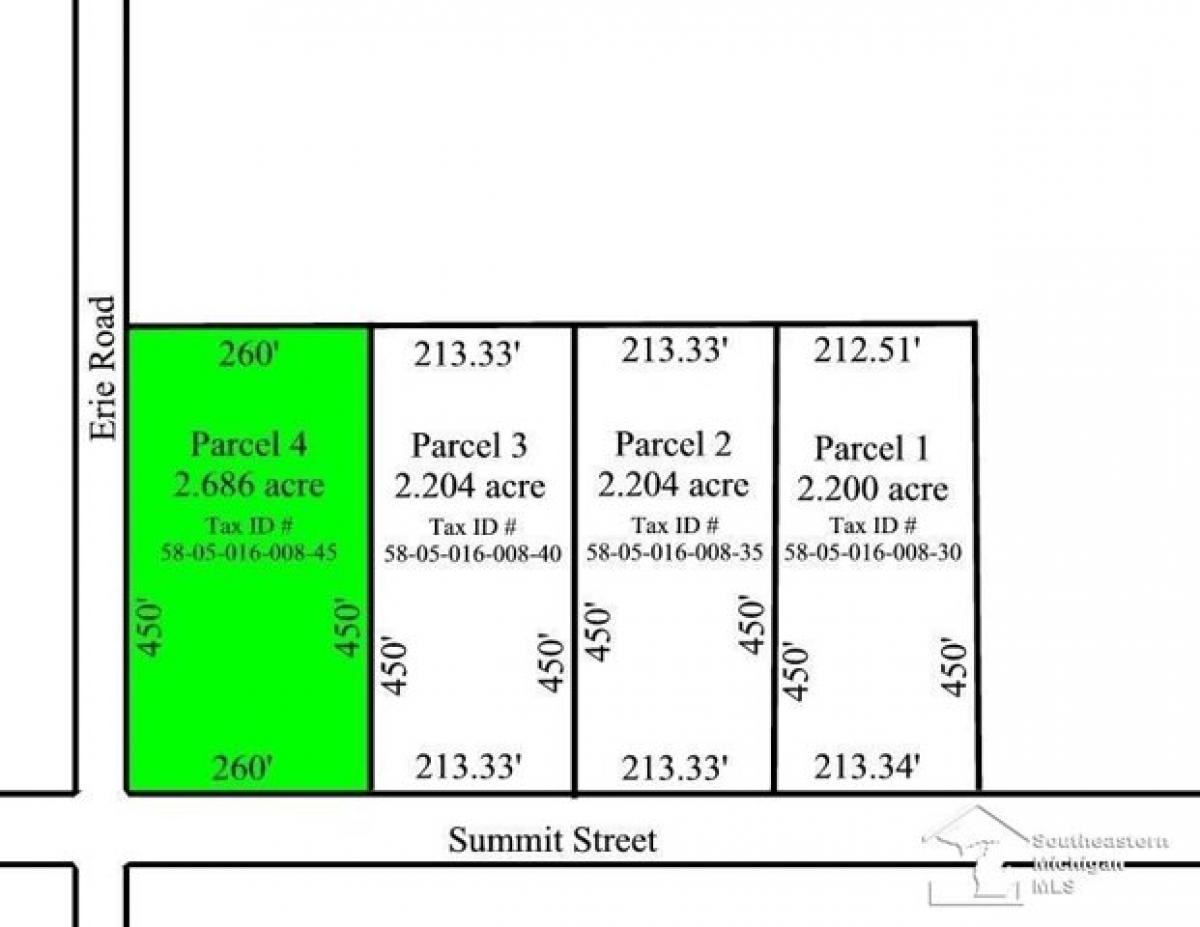 Picture of Residential Land For Sale in Erie, Michigan, United States