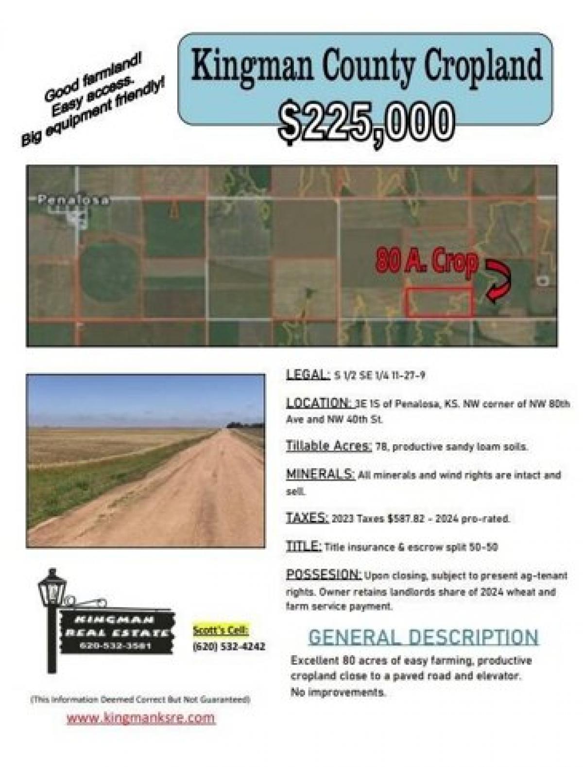 Picture of Residential Land For Sale in Cunningham, Kansas, United States