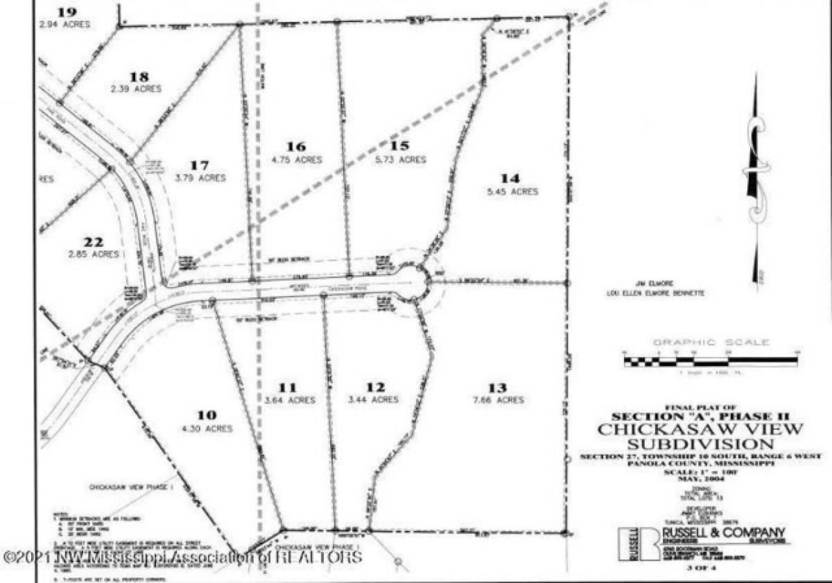 Picture of Residential Land For Sale in Pope, Mississippi, United States