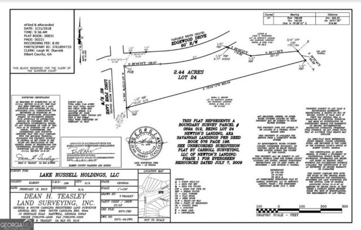 Picture of Residential Land For Sale in Elberton, Georgia, United States