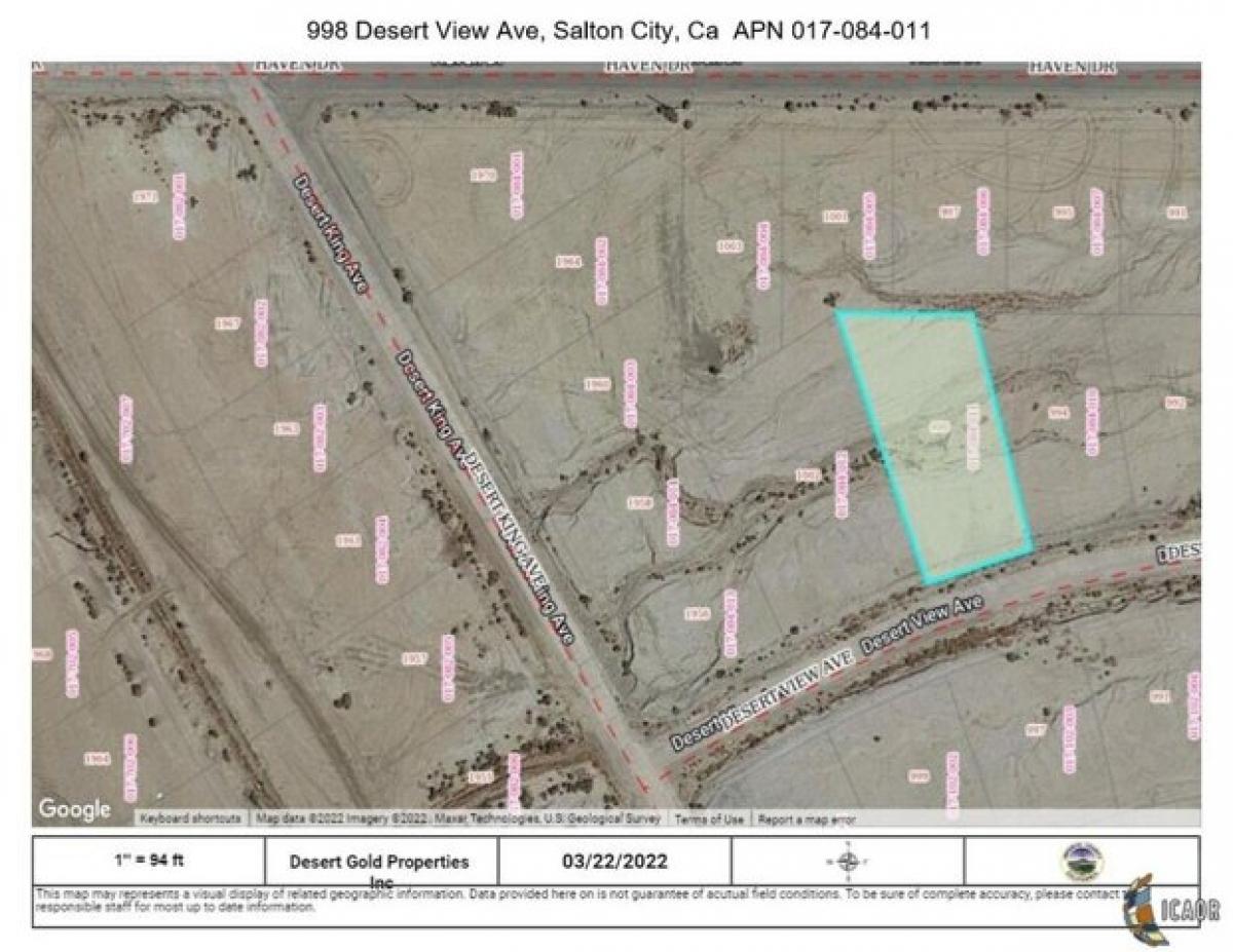 Picture of Residential Land For Sale in Salton City, California, United States