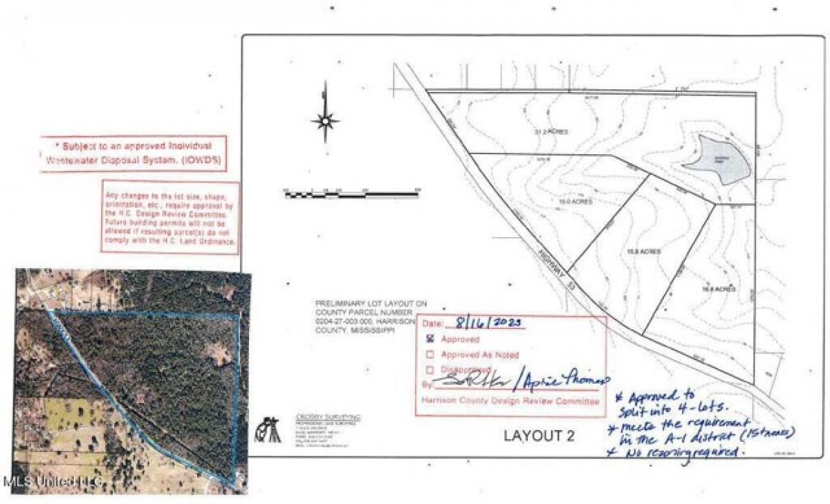 Picture of Residential Land For Sale in Saucier, Mississippi, United States