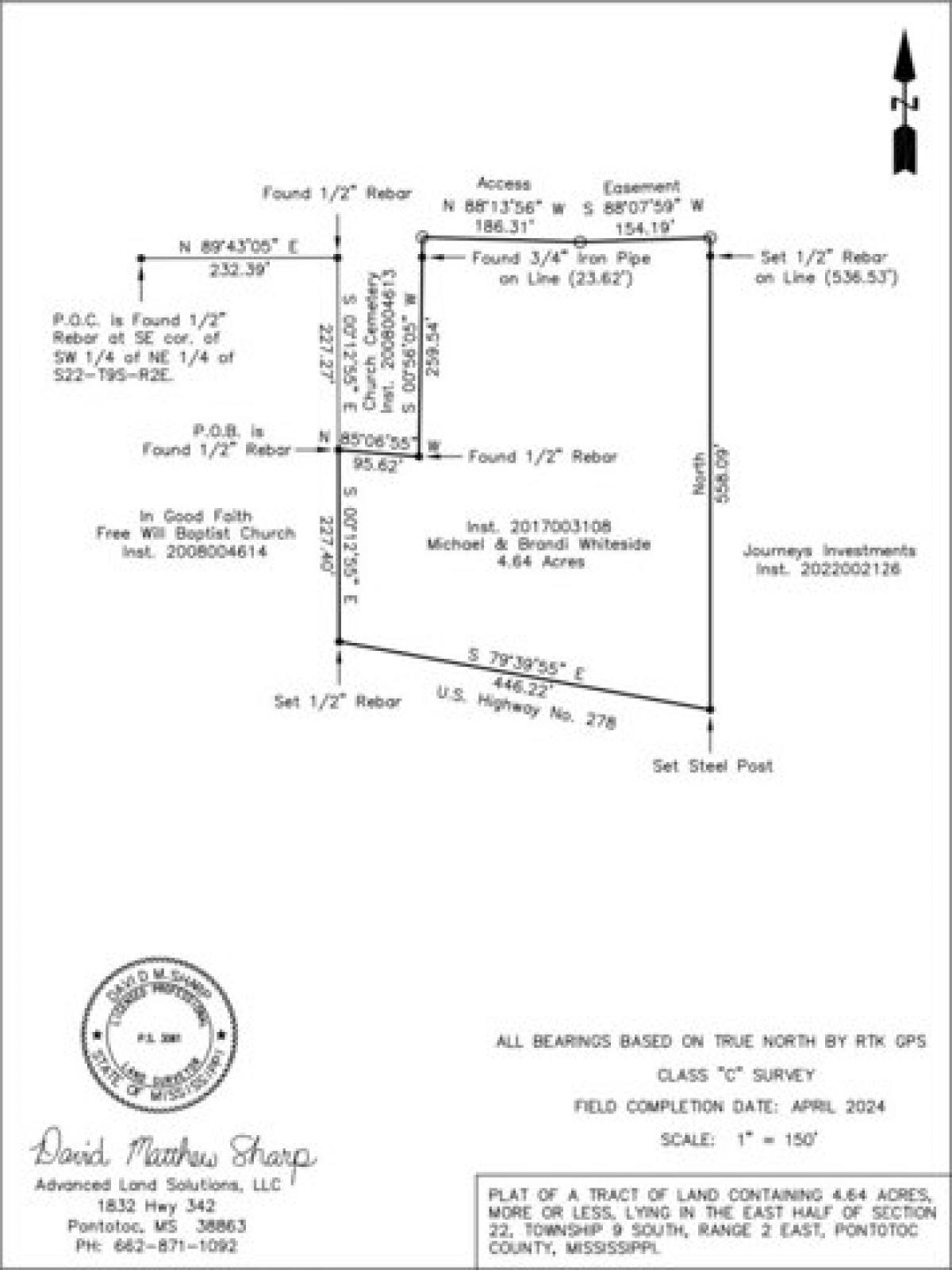 Picture of Residential Land For Sale in Pontotoc, Mississippi, United States