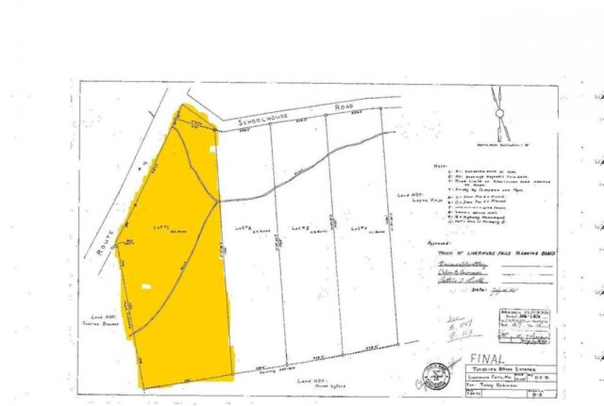 Picture of Residential Land For Sale in Livermore, Maine, United States