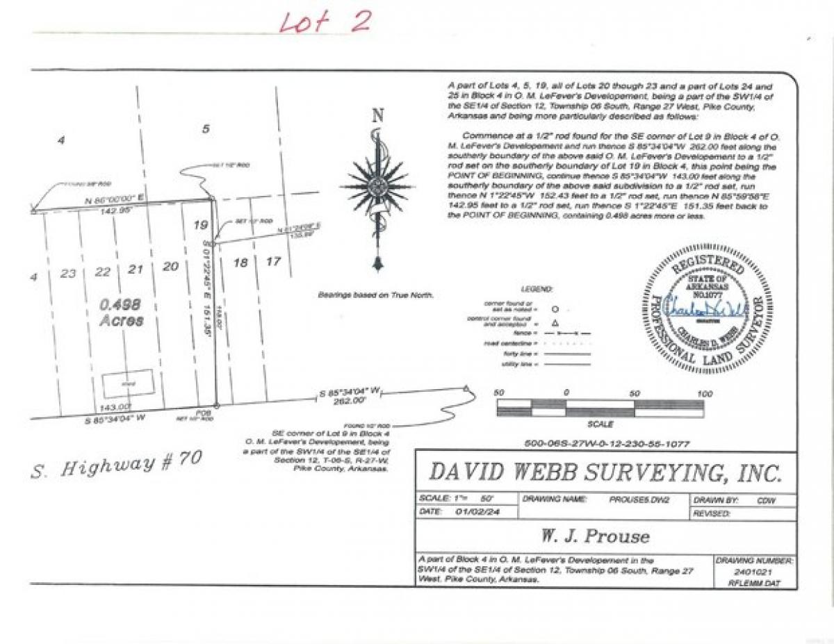 Picture of Residential Land For Sale in Newhope, Arkansas, United States