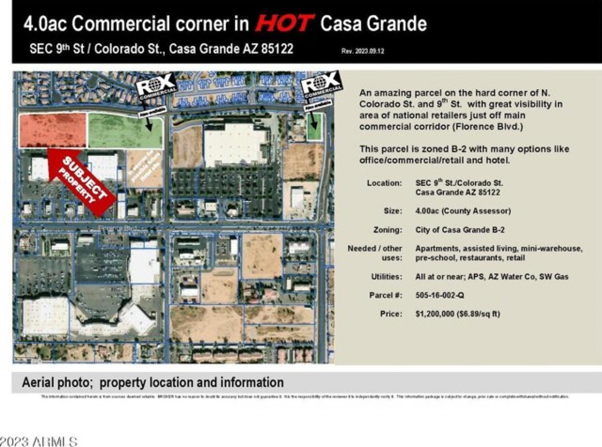 Picture of Residential Land For Sale in Casa Grande, Arizona, United States