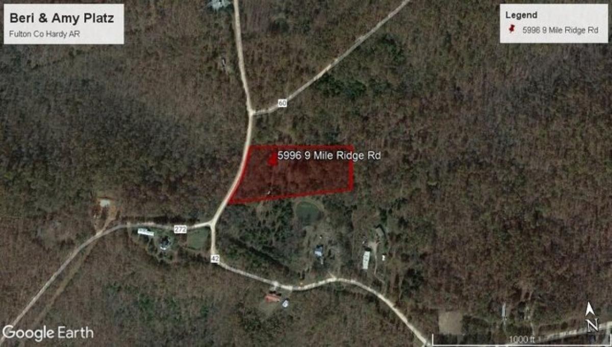 Picture of Residential Land For Sale in Hardy, Arkansas, United States