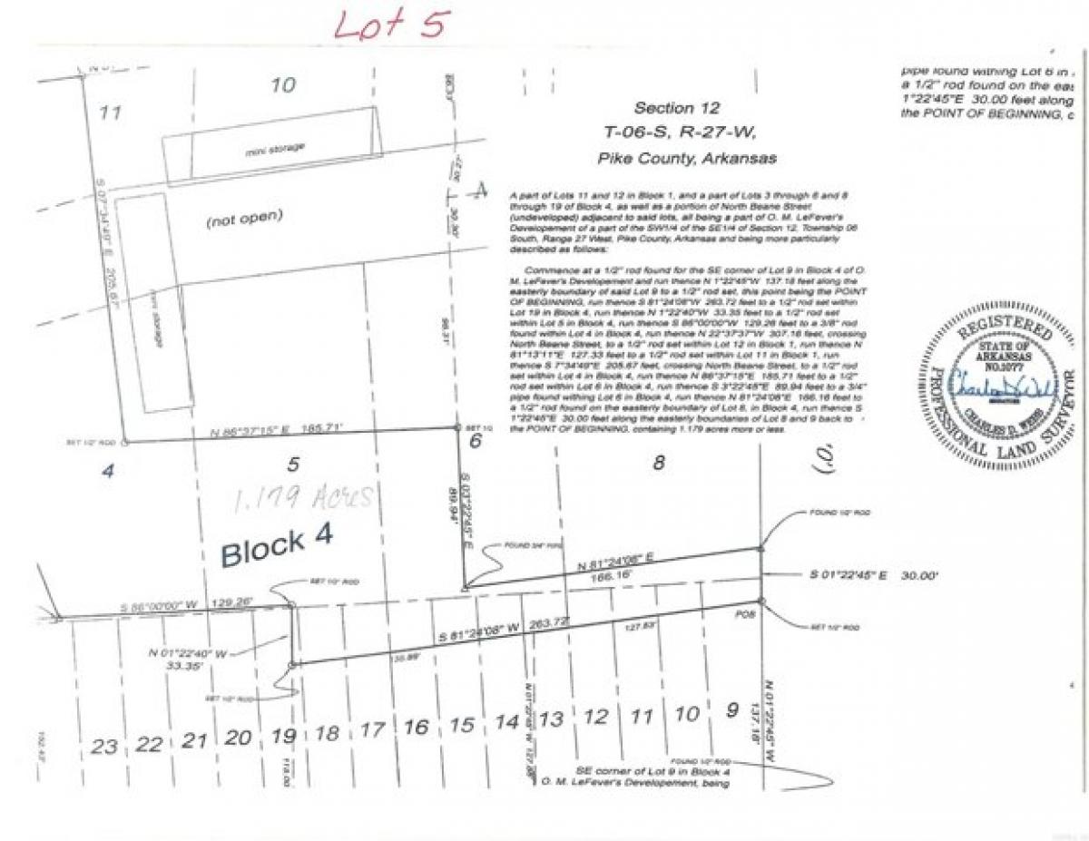 Picture of Residential Land For Sale in Newhope, Arkansas, United States