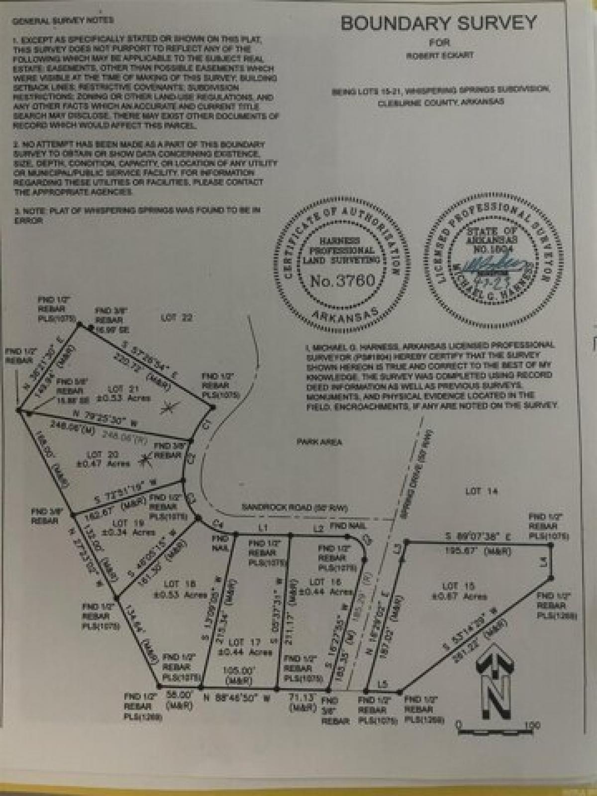 Picture of Residential Land For Sale in Higden, Arkansas, United States