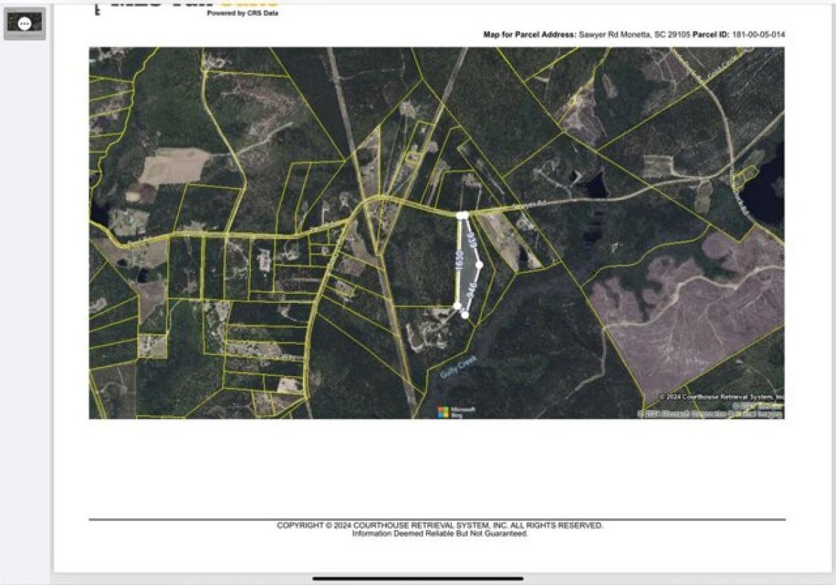 Picture of Residential Land For Sale in Monetta, South Carolina, United States