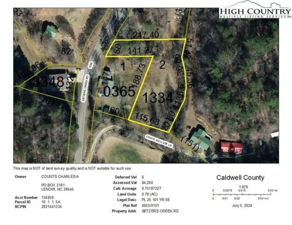 Picture of Residential Land For Sale in Lenoir, North Carolina, United States