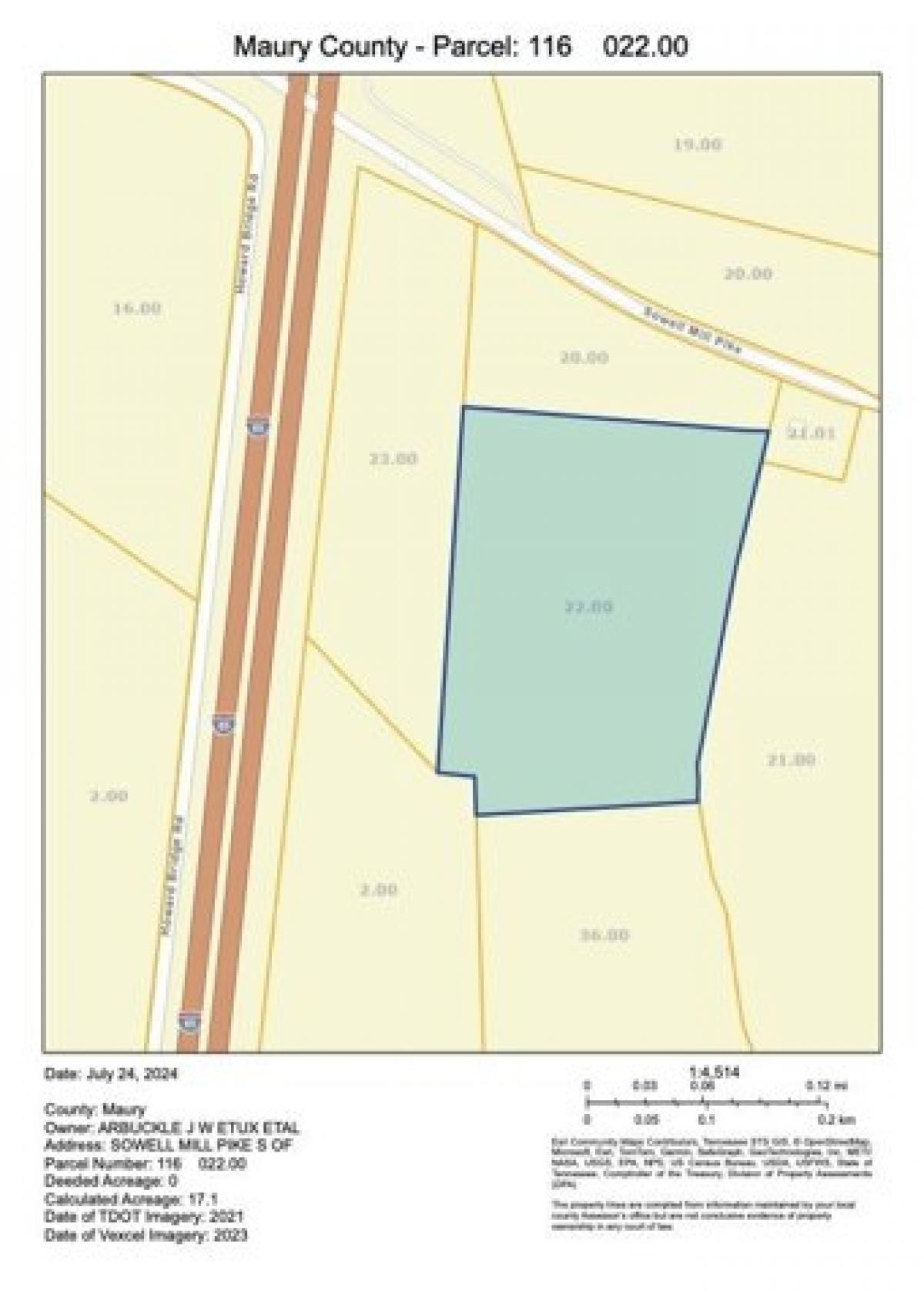 Picture of Residential Land For Sale in Columbia, Tennessee, United States