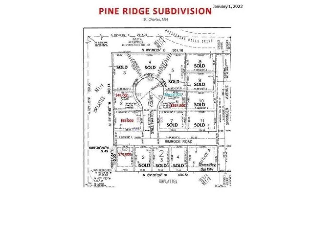 Picture of Residential Land For Sale in Saint Charles, Minnesota, United States