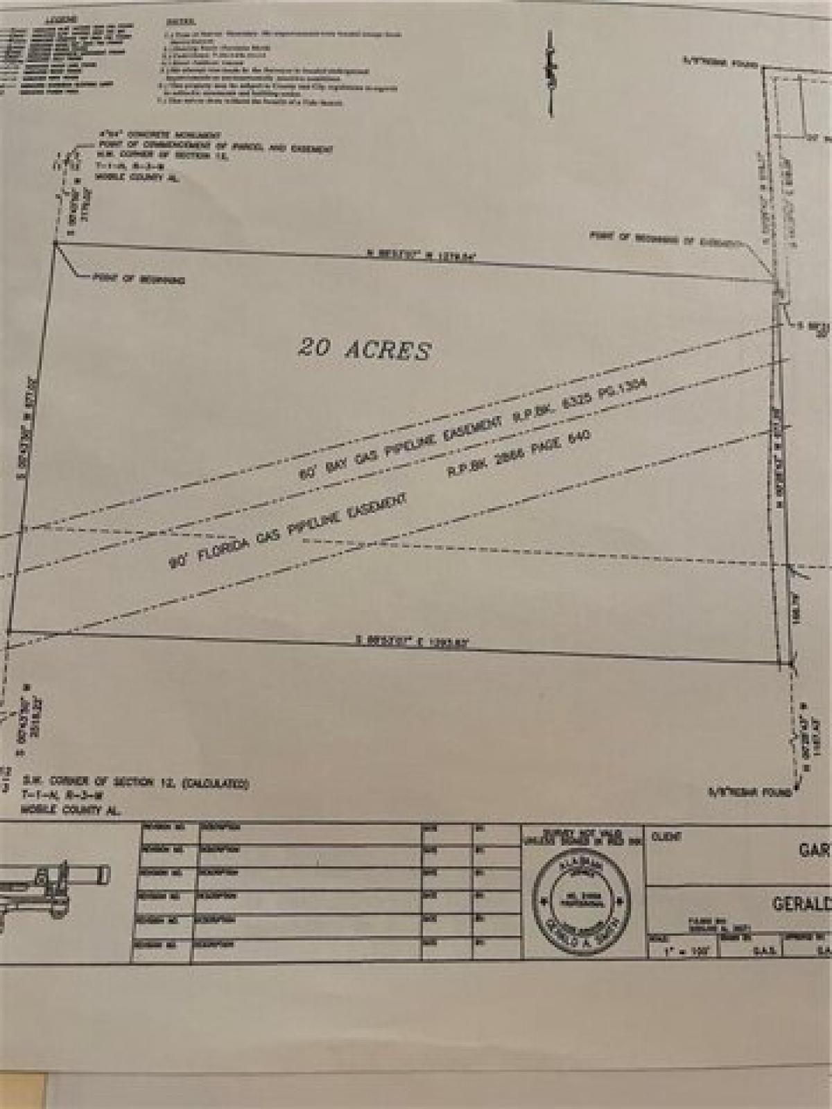 Picture of Residential Land For Sale in Citronelle, Alabama, United States